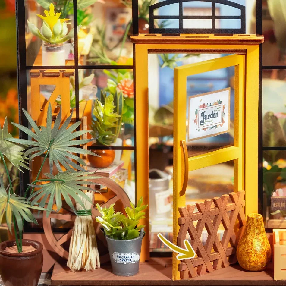 Casa Miniatura "Casa de Flores Encantadora" DIY (Faça Você Mesmo)