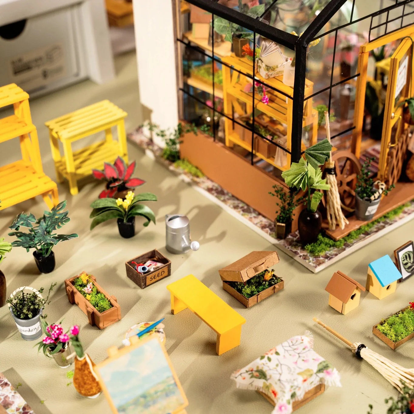 Casa Miniatura "Casa de Flores Encantadora" DIY (Faça Você Mesmo)