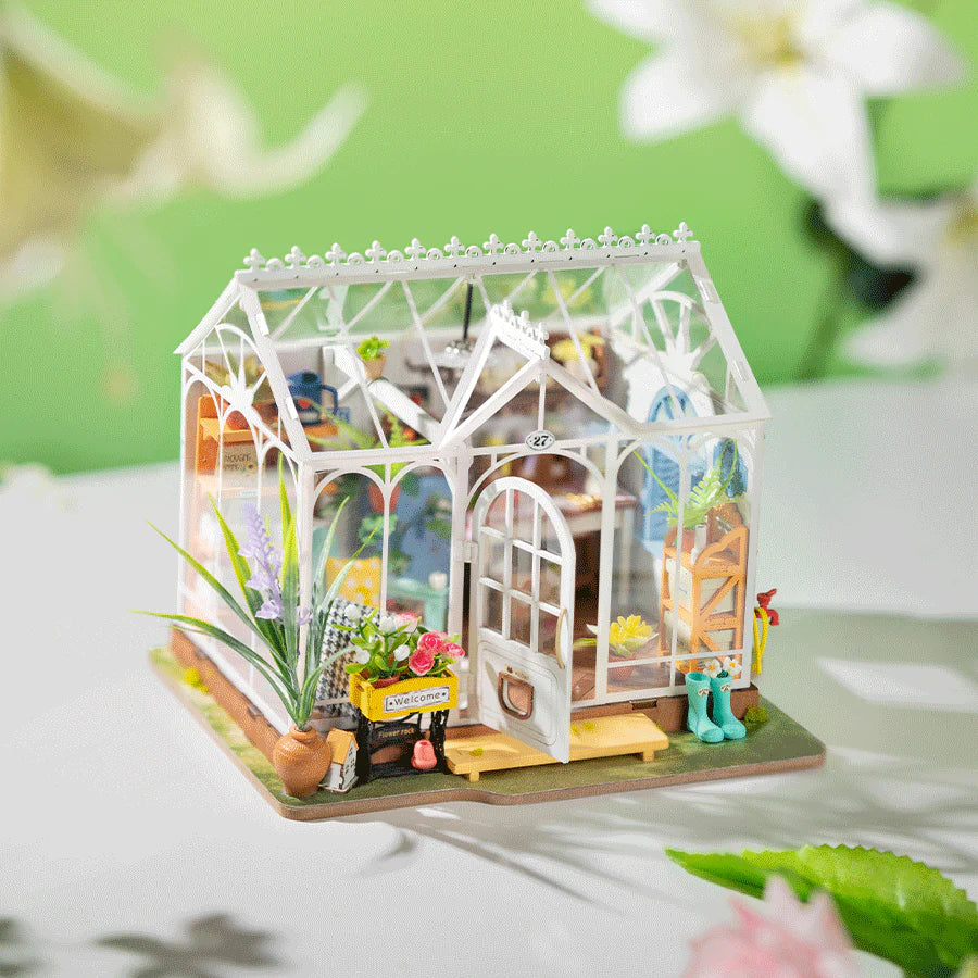 Casa Miniatura "Casa de Jardim Encantadora" DIY (Faça Você Mesmo)