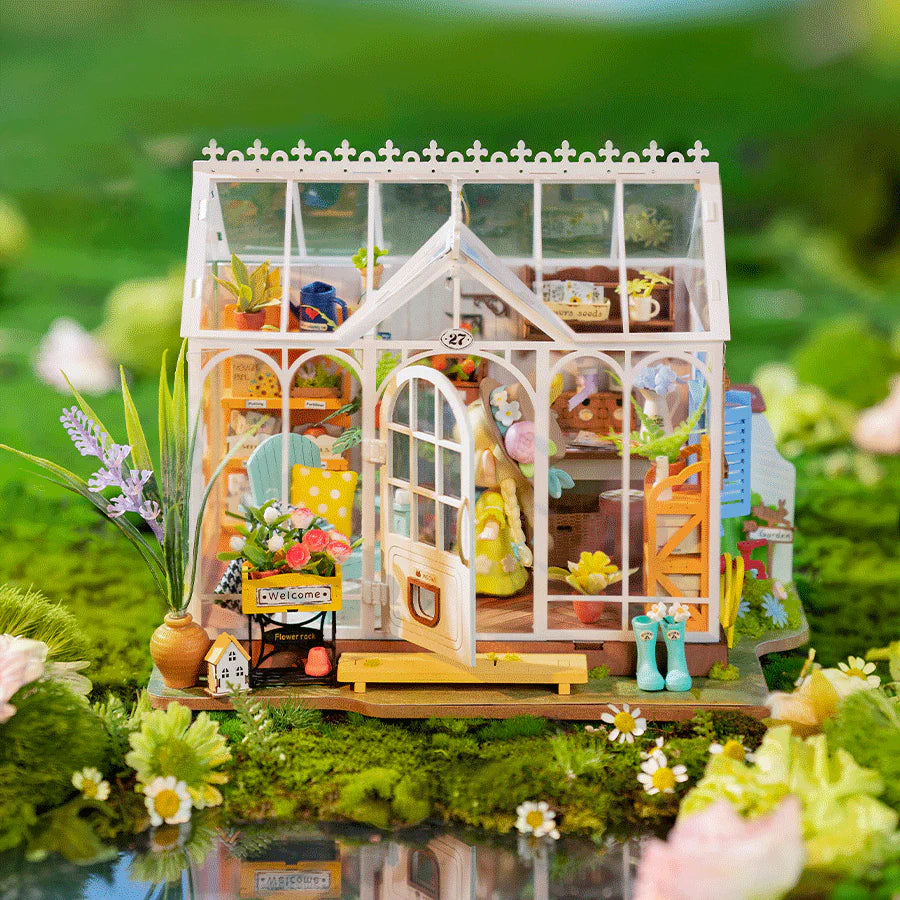 Casa Miniatura "Casa de Jardim Encantadora" DIY (Faça Você Mesmo)