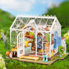 Casa Miniatura "Casa de Jardim Encantadora" DIY (Faça Você Mesmo)