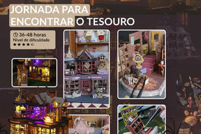 Casa Miniatura "Casa Encantada do Tesouro" DIY (Faça Você Mesmo)