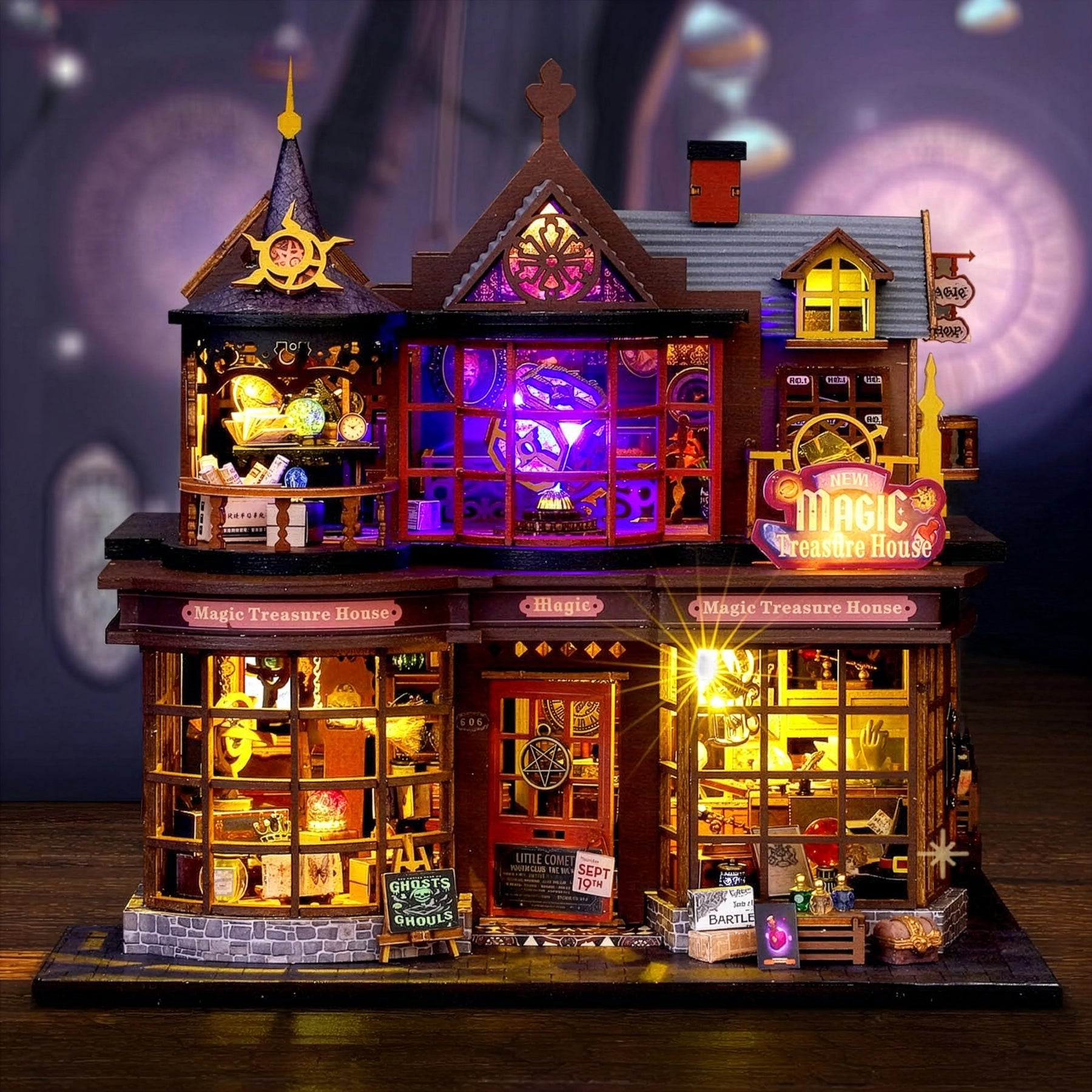 Casa Miniatura "Casa Encantada do Tesouro" DIY (Faça Você Mesmo)