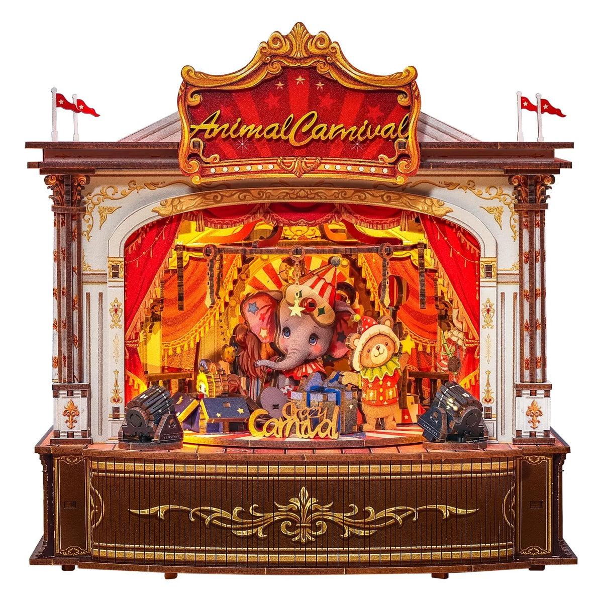 Casa Miniatura "Circo dos Animais Musicais" DIY (Faça Você Mesmo)