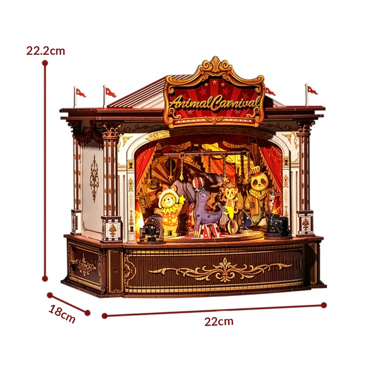 Casa Miniatura "Circo dos Animais Musicais" DIY (Faça Você Mesmo)