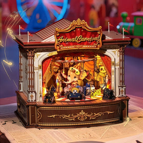 Casa Miniatura "Circo dos Animais Musicais" DIY (Faça Você Mesmo)