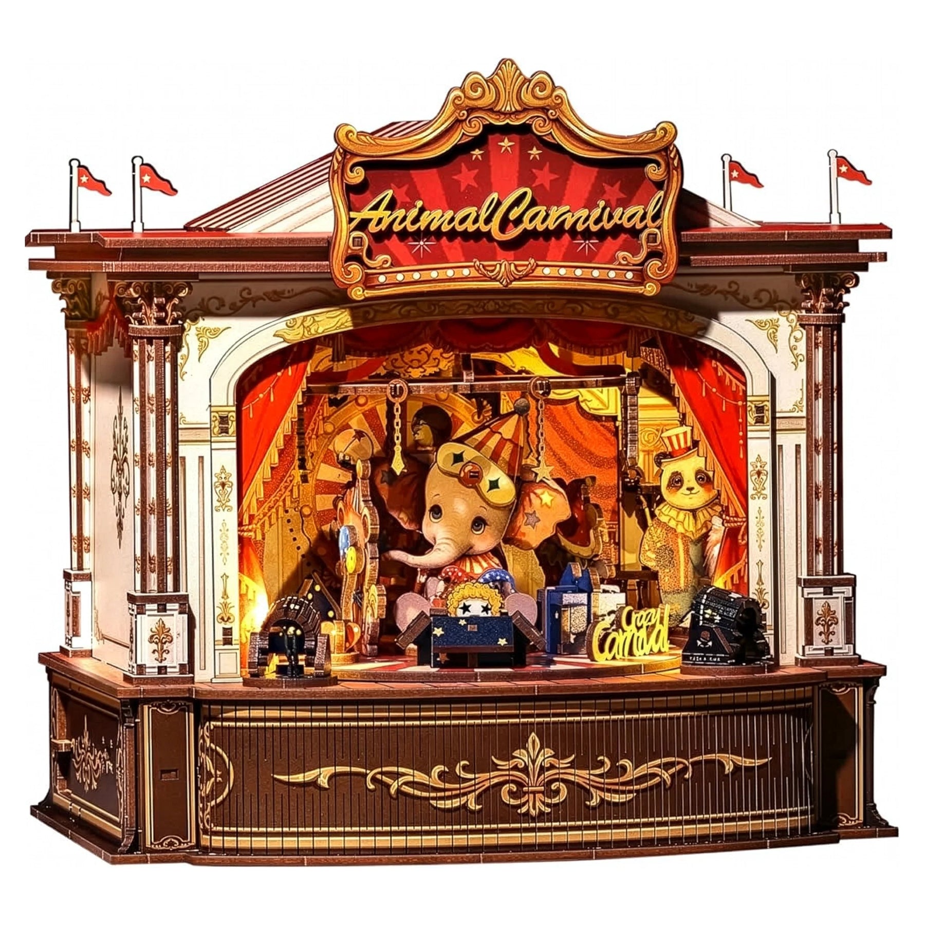 Casa Miniatura "Circo dos Animais Musicais" DIY (Faça Você Mesmo)