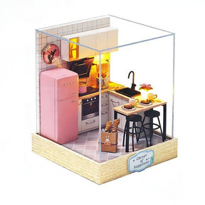 Casa Miniatura "Cozinha da Felicidade" DIY (Faça Você Mesmo)