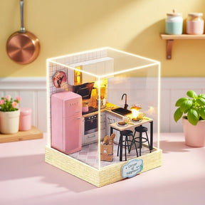 Casa Miniatura "Cozinha da Felicidade" DIY (Faça Você Mesmo)