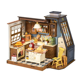 Casa Miniatura "Cozinha Retrô" DIY (Faça Você Mesmo)
