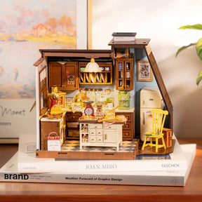 Casa Miniatura "Cozinha Retrô" DIY (Faça Você Mesmo)