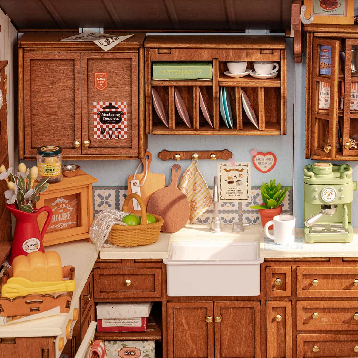 Casa Miniatura "Cozinha Retrô" DIY (Faça Você Mesmo)