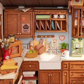 Casa Miniatura "Cozinha Retrô" DIY (Faça Você Mesmo)
