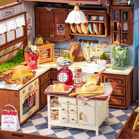 Casa Miniatura "Cozinha Retrô" DIY (Faça Você Mesmo)