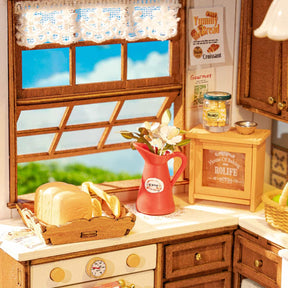 Casa Miniatura "Cozinha Retrô" DIY (Faça Você Mesmo)