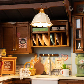 Casa Miniatura "Cozinha Retrô" DIY (Faça Você Mesmo)