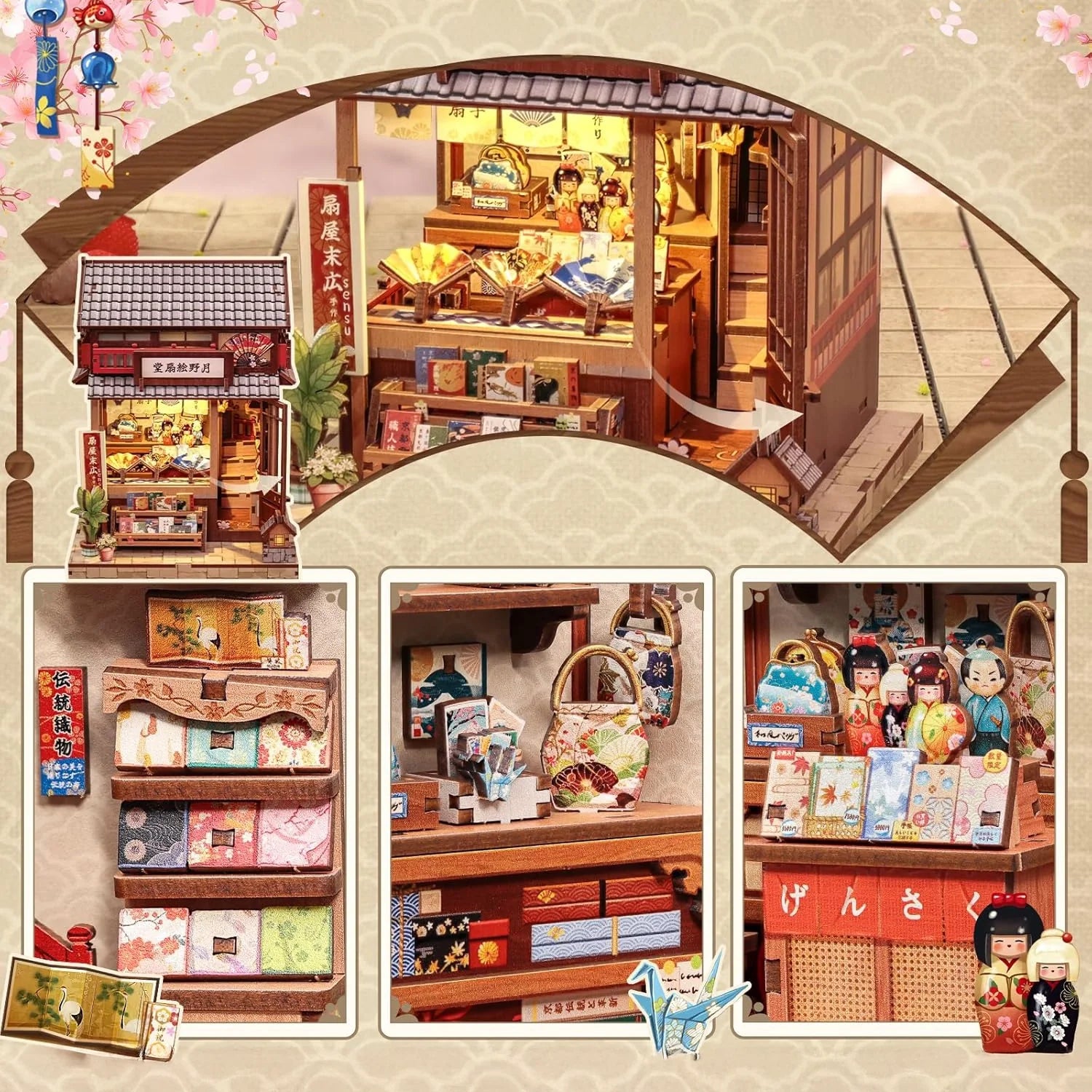 Casa Miniatura "Empório Japonês de Leques" DIY (Faça Você Mesmo)