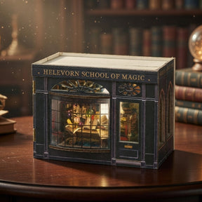 Casa Miniatura "Escola de Magia de Helevorn" DIY (Faça Você Mesmo)