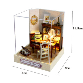 Casa Miniatura "Estúdio Elegante" DIY (Faça Você Mesmo)