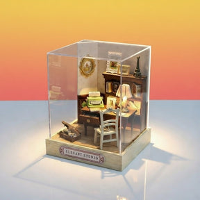 Casa Miniatura "Estúdio Elegante" DIY (Faça Você Mesmo)