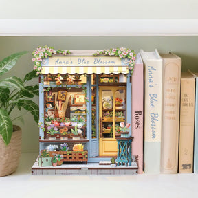 Casa Miniatura "Floricultura Azul de Anna" DIY (Faça Você Mesmo)