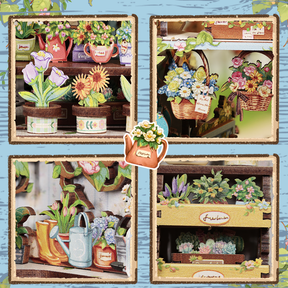 Casa Miniatura "Floricultura Azul de Anna" DIY (Faça Você Mesmo)