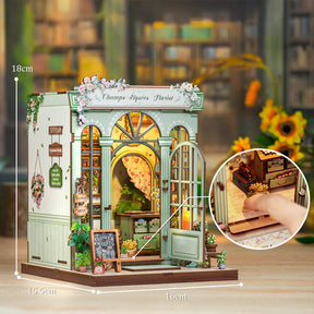 Casa Miniatura "Floricultura Champs-Élysées" DIY (Faça Você Mesmo)