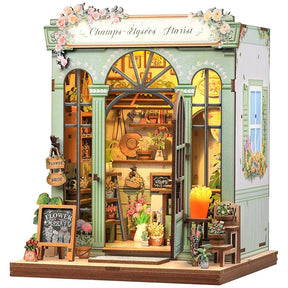 Casa Miniatura "Floricultura Champs-Élysées" DIY (Faça Você Mesmo)