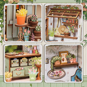 Casa Miniatura "Floricultura Champs-Élysées" DIY (Faça Você Mesmo)