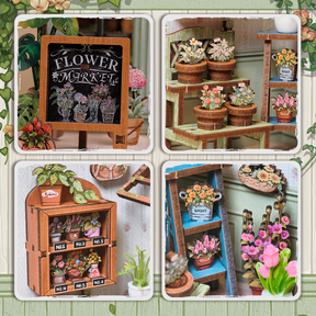 Casa Miniatura "Floricultura Champs-Élysées" DIY (Faça Você Mesmo)