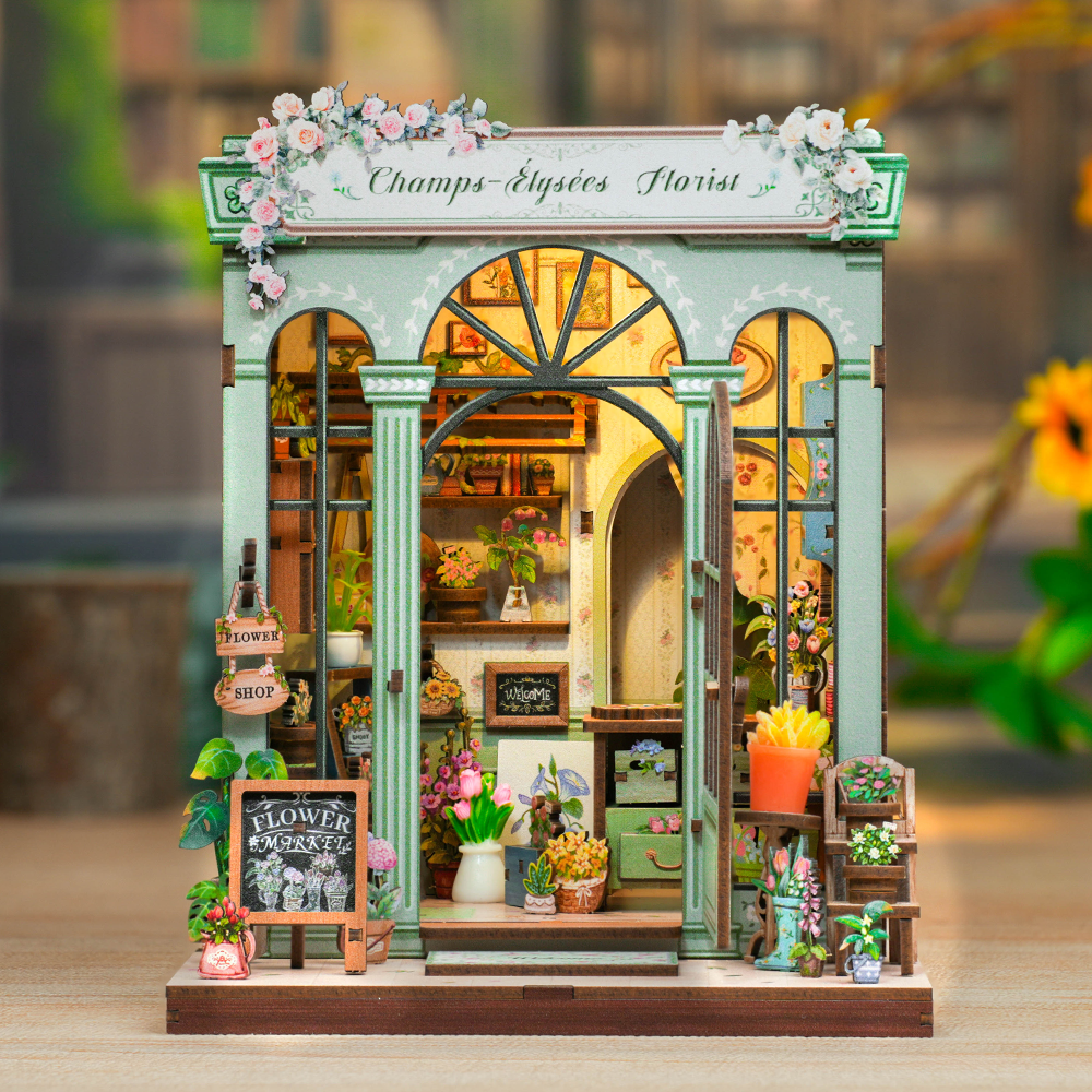 Casa Miniatura "Floricultura Champs-Élysées" DIY (Faça Você Mesmo)