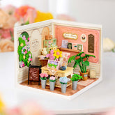 Casa Miniatura "Floricultura Encantadora" DIY (Faça Você Mesmo)