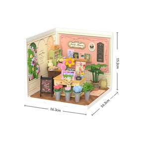 Casa Miniatura "Floricultura Encantadora" DIY (Faça Você Mesmo)