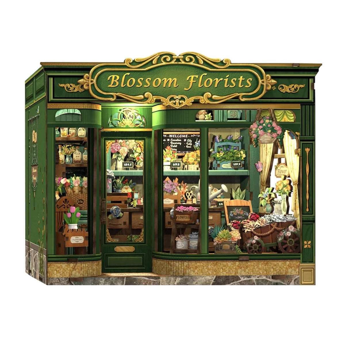Casa Miniatura "Floricultura Mágica" DIY (Faça Você Mesmo)