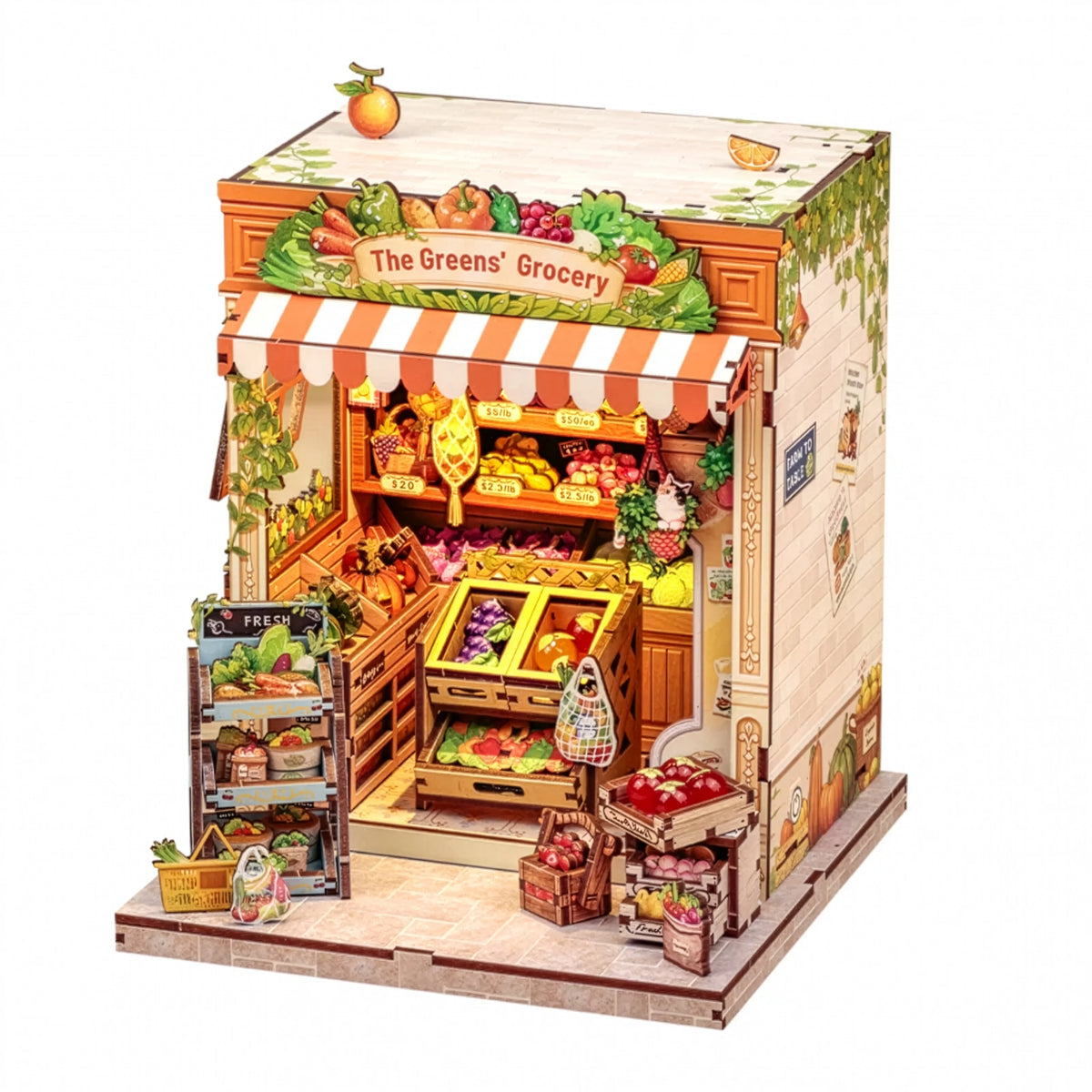 Casa Miniatura "Hortifruti da Vila" DIY (Faça Você Mesmo)
