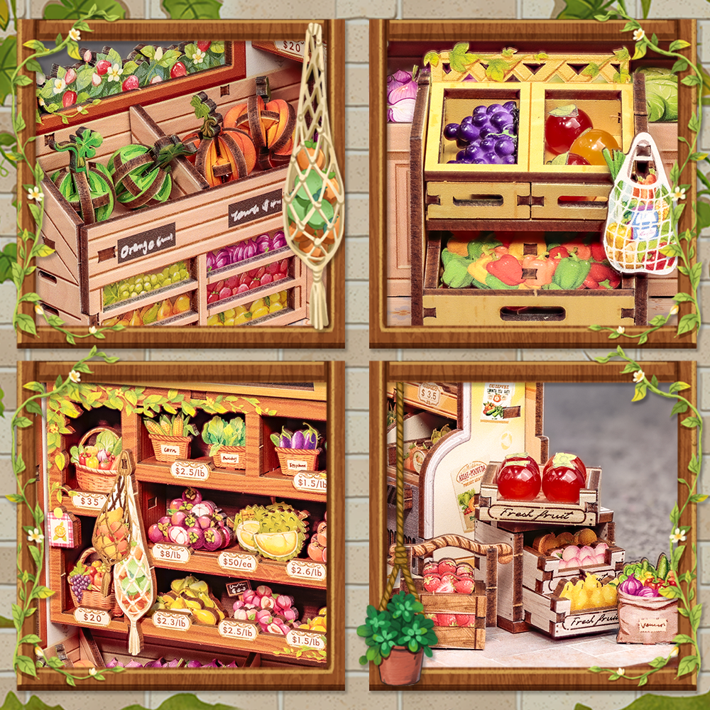 Casa Miniatura "Hortifruti da Vila" DIY (Faça Você Mesmo)