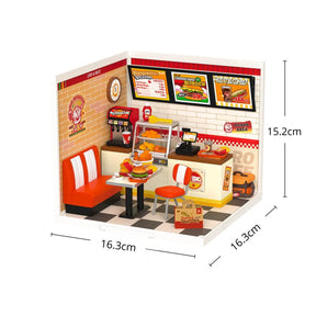 Casa Miniatura "Lanchonete Burgers Delícia" DIY (Faça Você Mesmo)