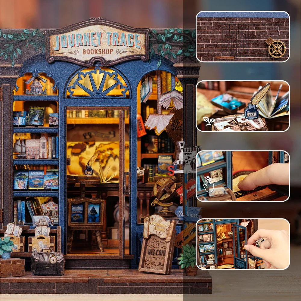 Casa Miniatura "Livraria Caminhos do Viajante" DIY (Faça Você Mesmo)