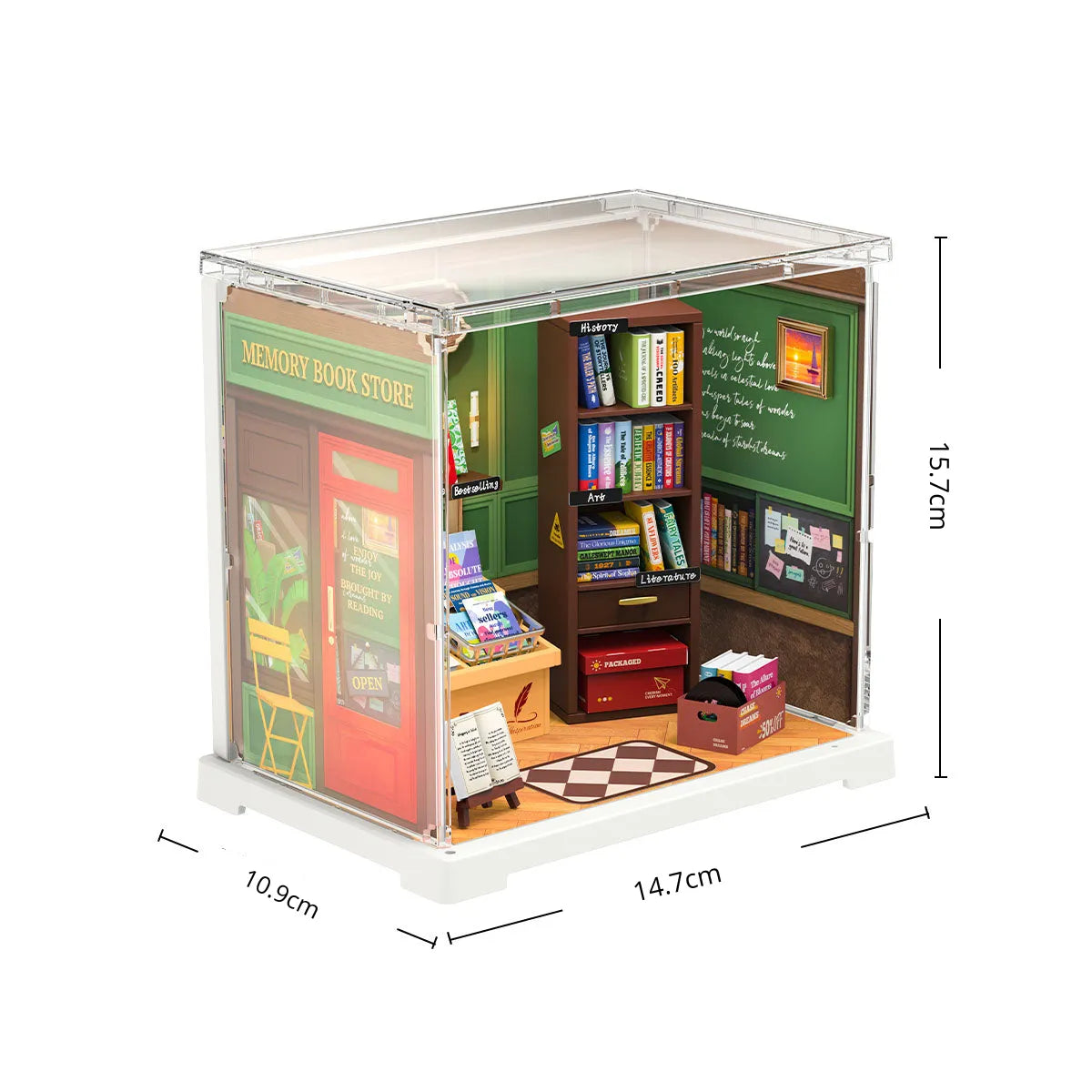 Casa Miniatura "Livraria Clássica" DIY (Faça Você Mesmo)