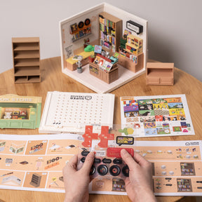 Casa Miniatura "Livraria Contemporânea" DIY (Faça Você Mesmo)