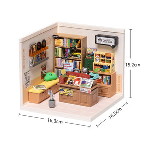 Casa Miniatura "Livraria Contemporânea" DIY (Faça Você Mesmo)