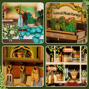 Casa Miniatura "Livraria de Plantas" DIY (Faça Você Mesmo)