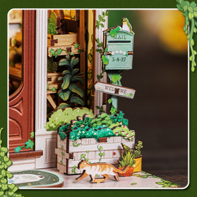 Casa Miniatura "Livraria de Plantas" DIY (Faça Você Mesmo)