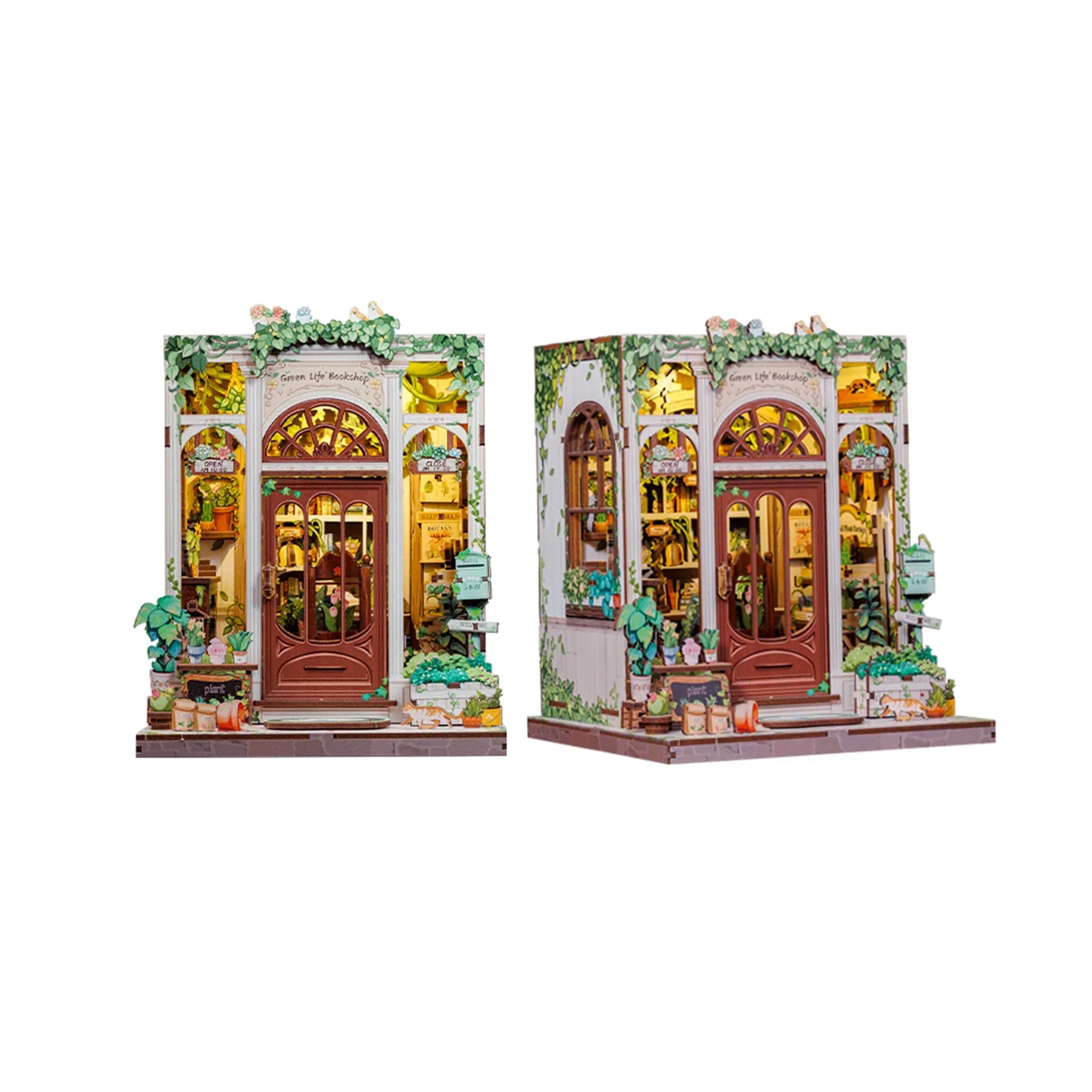 Casa Miniatura "Livraria de Plantas" DIY (Faça Você Mesmo)