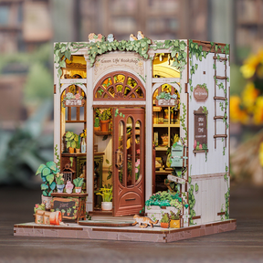 Casa Miniatura "Livraria de Plantas" DIY (Faça Você Mesmo)