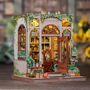 Casa Miniatura "Livraria de Plantas" DIY (Faça Você Mesmo)