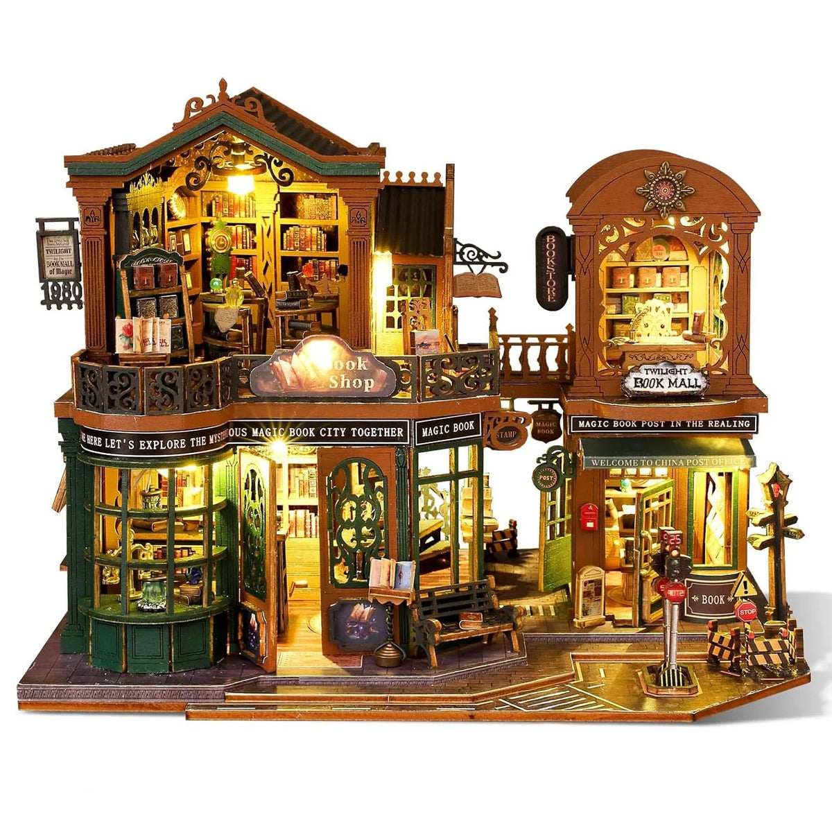 Casa Miniatura "Livraria do Entardecer" DIY (Faça Você Mesmo)