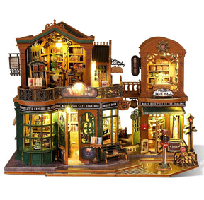 Casa Miniatura "Livraria do Entardecer" DIY (Faça Você Mesmo)
