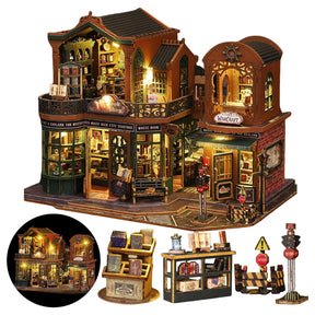 Casa Miniatura "Livraria do Entardecer" DIY (Faça Você Mesmo)