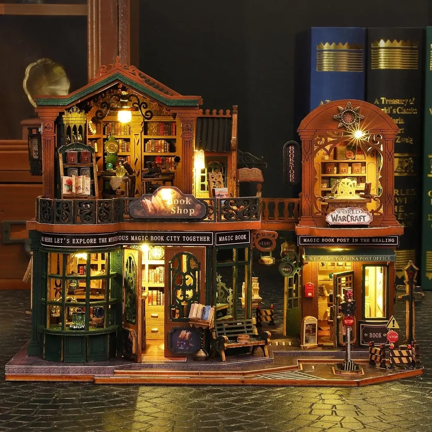 Casa Miniatura "Livraria do Entardecer" DIY (Faça Você Mesmo)